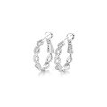 wholesale S925 Sterling Silver Exaggerated Fashion Bohemian Zircon Micro-Inlaid Braided Hoop Earrings for Amazon-0-8