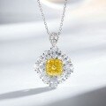 Sterling Silver Full Diamond Iced Cut Pendant Necklace, Wholesale Cross-Border Hot Seller-0-0