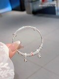 wholesale 999 Sterling Silver Bracelet for Big Kids, Girl Student's Birthday Gift with Design Sense-0-19
