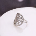 wholesale 925 Silver Vintage Royal Exaggerated European-style Openwork Mesh Ring for Women - Wholesale-0-2