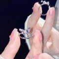 wholesale 925 Sterling Silver, Ins Butterfly Open Ring for Women, New Style High-end Minimalist Fashion Korean Style Bestseller Pinky Ring-0-2