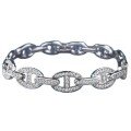wholesale S925 Silver New Zhu Zhifan Jewelry Pig Nose Bracelet Full Diamond Personality Fashion Generous in S Ming Yuan Style-0-4