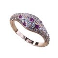 wholesale S925 Silver Plated Rose Gold Light Luxury Ins Style Pave Zirconia Stackable Index Finger Ring for Women, New-0-4