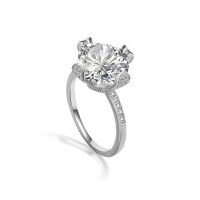 wholesale S925 Sterling Silver High-Carbon Diamond Butterfly Ring, Premium Ins Style Proposal Engagement Jewelry-Style 9 (4.7g)  Size 6