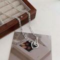 wholesale S925 Sterling Silver Multi-layer Heart Necklace for Women, Spring and Summer New Arrival, Versatile and Unique Small Design Choker-0-3