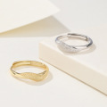 wholesale 999 pure silver couple rings for women, small and unique design with a high-end feel, adjustable solid silver plain band rings for men, a pair of rings to gift your girlfriend-0-26