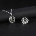 wholesale S925 Sterling Silver Fashionable Light Luxury Natural Gemstone Necklace Pendant with Design Sense, Inlaid with Natural Amethyst and Green Quartz-0-3