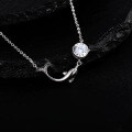 925 Sterling Silver Lucky Gourd Necklace with Moissanite and Tassel-0-5