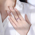 wholesale S925 Silver New Zofan Jewelry Zircon White Diamond Red Diamond European and American Fashion Wholesale Ring Band for Women-0-2