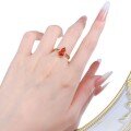 wholesale S925 Silver New Chinese Retro Hawthorn Berry Ring for Women, Flattering Design, Cross-Border Best Seller-0-4
