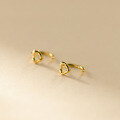 wholesale 999 Silver Dainty Sweet Hollow-Out Heart Ear Hooks Lovely Design Earrings for Women M05283-0-4