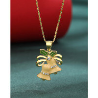 wholesale 925 Sterling Silver Christmas Necklace for Women, Ins Light Luxury Niche Design Pendant Collarbone Chain, Autumn Winter New Year Christmas Gift-Single Pendant 925 Silver