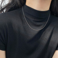 wholesale S925 silver fresh and sweet ins-style niche design exquisite minimalist elegant round bead necklace Y02099-S925 Silver Necklace>40cm