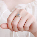 wholesale PT950 plated S925 silver 1-carat moissanite ring for women with letter design,,,,-0-3
