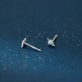 wholesale S925 Sterling Silver Fresh and Sweet Ins Style Niche Designed Exquisite Diamond-Inlaid Star Earrings M06620-0-4
