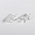 wholesale S925 Sterling Silver Marquise Cut Leaf-Shaped Zircon Ear Hook Ins Luxury Cross-Border Earrings-0-20