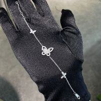 wholesale 18K Gold Plated 925 Sterling Silver Full Moissanite Butterfly Phantom Duet Bracelet for Women-Bracelet 925 Silver