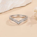 wholesale 18K Gold Plated 925 Sterling Silver Cross-Border Hot-Selling Unique Moissanite Row Ring, Niche Design Women's Ring, Foreign Trade Selection-0-2
