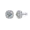 wholesale Rose gold, 9K/10K/14K/18K gold, 05ct moissanite earrings, light luxury fashion, summer earrings-0-4