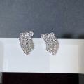 wholesale S925 Sterling Silver Full Diamond Inlay Zircon Wing Ear Studs Women's Ins Style Simple and Fade-Resistant-0-1