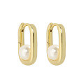 wholesale S925 Sterling Silver U-Shape Pearl Stud Earrings, Minimalist and Versatile Design with a Premium Feel-0-0
