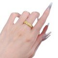 wholesale S925 Sterling Silver Gold-Plated Wheat Weave Brushed Ring with Italian Craftsmanship-0-4