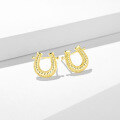 wholesale S925 Sterling Silver Fashion Horseshoe Series Stud Earrings for Women, Versatile Niche High-End Earrings Wholesale-0-1