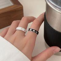 wholesale S925 Sterling Silver Butterfly Resin Ring Women's Japanese Korean New Fashion Minimalist Elegant Ring-White-full sterling silver Adjustable opening