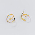 wholesale 925 Sterling Silver Minimalist Spiral Earrings Studs, Ins Style Small and Unique Design Ear Jewelry for Women G4026-0-2