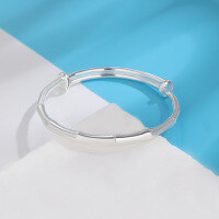 wholesale 999 Silver Bamboo Joint Bracelet for Women, Elegant National Trend Palace Style, Rising Joint by Joint, Engraved Push-Pull Solid Bangle-999 Pure Silver Bracelet Pure Silver