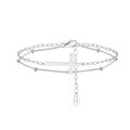 wholesale Metal material, Cloud Pull Jewelry lightweight luxury double-layer cross bracelet with a fashionable design sense, advanced new versatile style hand accessory-0-4