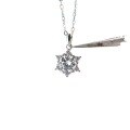 wholesale S925 Sterling Silver Cross-Border Moissanite Hexagram Necklace, TikTok Viral Live Stream Hot Seller, Factory Direct Sales, Dropshipping Available-0-4