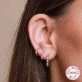 wholesale S925 Sterling Silver Round Micro-Set Zirconia Trendy Ear Clips, Classic。-0-4