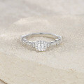 925 Silver Octagon Moissanite Ring, Cross-border INS Design Jewelry-0-2