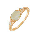 wholesale S925 silver plated 14K gold, French vintage style grape stone ring-0-4