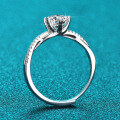 Sterling Silver XYL Moissanite Intertwined Vine Ring-0-1