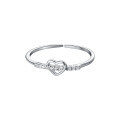 wholesale 925 Sterling Silver Heart-Shaped Diamond Ring, Minimalist INS Cold Style Pave Diamond Hollow Design Ring R00202-0-4