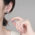 S925 Sterling Silver Full Moissanite Women's Earrings, Minimalist Daily Wear-0-2