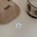 wholesale S925 Sterling Silver Evil Eye Necklace for Women, Korean Spring and Summer New Arrival, Minimalist Design, Small and Exquisite, High-End Collarbone Chain-0-5