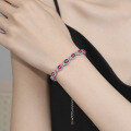 wholesale S925 Sterling Silver Cross-Border Adjustable Bracelet for Women with Colorful Zirconia, Light Luxury Fashion, Elegant and High-End Jewelry-0-3