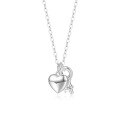 wholesale S925 Sterling Silver Minimalist Ins Heart Key Necklace For Women, A Small-design Luxury-0-1