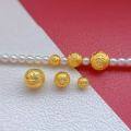 wholesale S925 ancient silver gold-plated fittings, chiseled crystal rhinestone Pi Xiu round bead spacer waist bead loose beads DIY Buddhist bead accessories-0-0