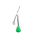 wholesale S925 Sterling Silver Necklace for Women with Natural Green Chalcedony Gourd High Ice Pendant Imperial Green Full Diamond Necklace Green Agate Wholesale-0-4