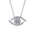 wholesale PT950 plated S925 sterling silver moissanite women's evil eye available in stock-0-4
