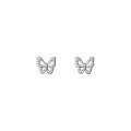 wholesale 925 Sterling Silver Hollow-out Micro-set Butterfly Earrings for Women, New Summer Luxury Small Elegant Temperament Ear Studs Sweet Ear Accessories-0-4