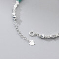 wholesale S925 Sterling Silver Dongling Jade Broken Silver Bracelet Ins Style Small Fresh Design Sense Women's Jewelry S5970-0-4