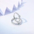 wholesale S925 Sterling Silver Love Knot Couple Rings, Small Batch Design, Versatile and Unique for Boyfriend/Girlfriend Proposal Matching Bands-0-2