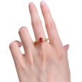 wholesale 925 Sterling Silver Commute Princess Cut Oval Ruby Egg Ring for Women, Fashionable and Versatile-0-4