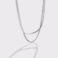 wholesale S925 Sterling Silver Women's Double Layer Snake Bone Chain Ins Minimalist Style Cross-border Wholesale-0-0
