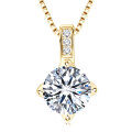 Sterling Silver Fashion Pendant Necklace with Moissanite-0-7